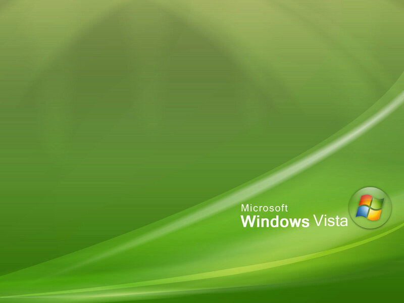Windows Vista Logo — Green, Calm, Digital Art
