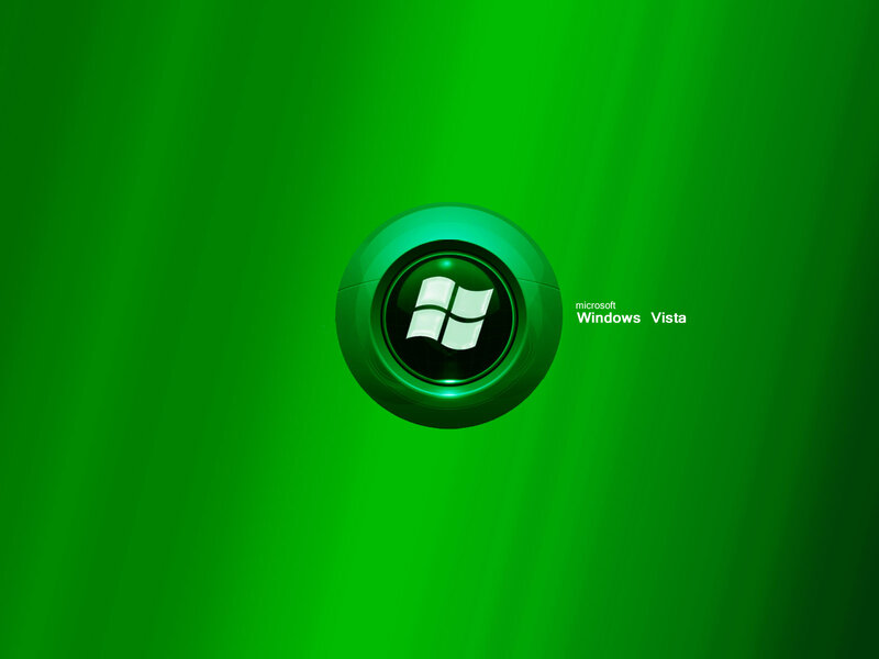 Windows Vista Logo — Green, Minimalist