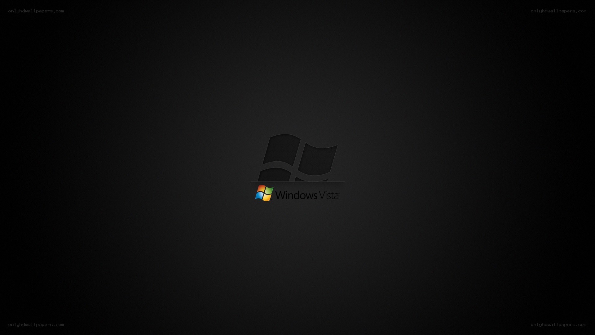 Windows Vista logo on black