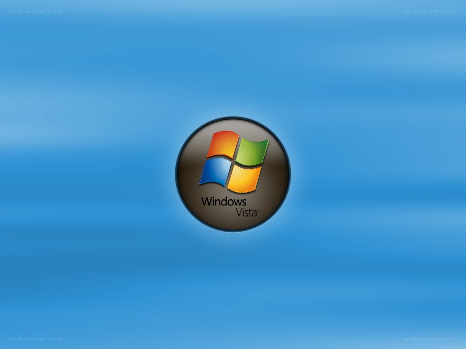 Windows Vista logo on blue