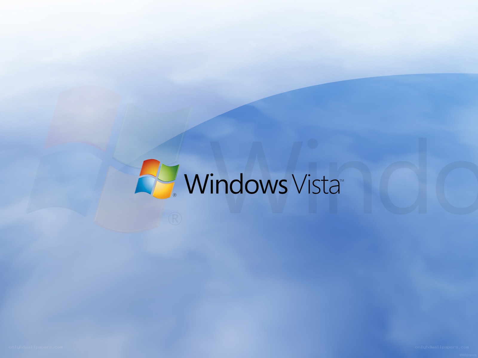 Windows Vista logo on blue background