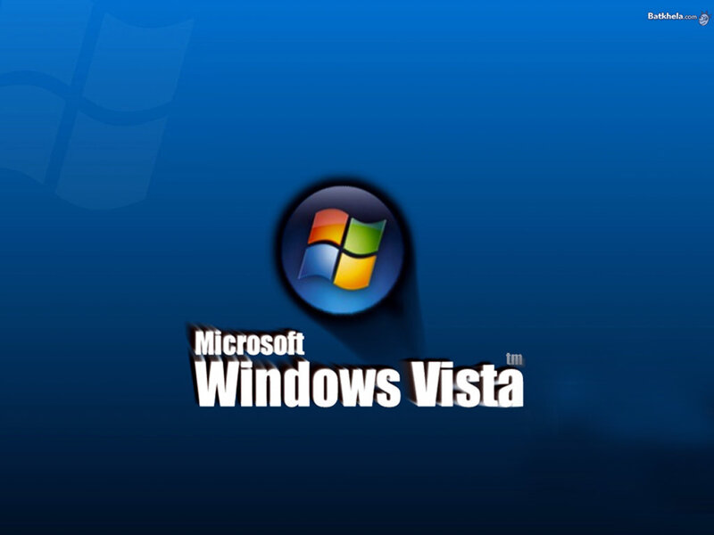 Windows Vista logo on blue background