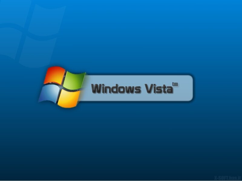 Windows Vista logo on blue background