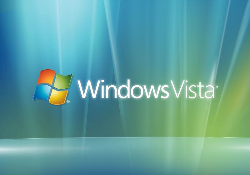 Windows Vista logo on blue-green background