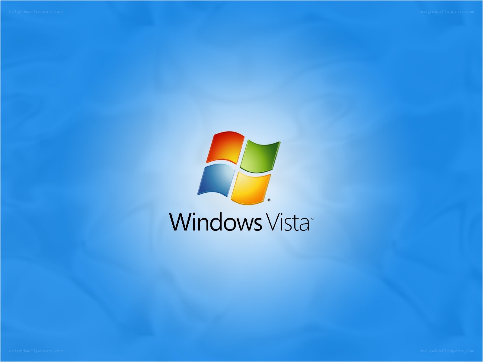 Windows Vista logo on blue