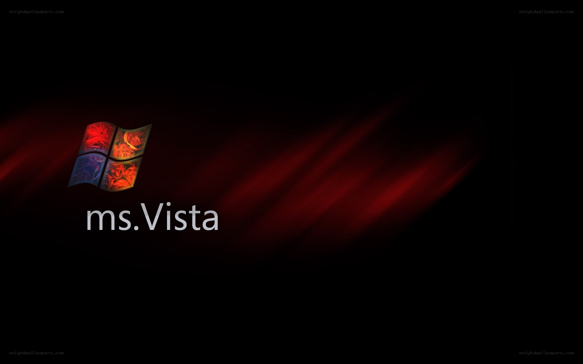 Windows Vista logo on dark background