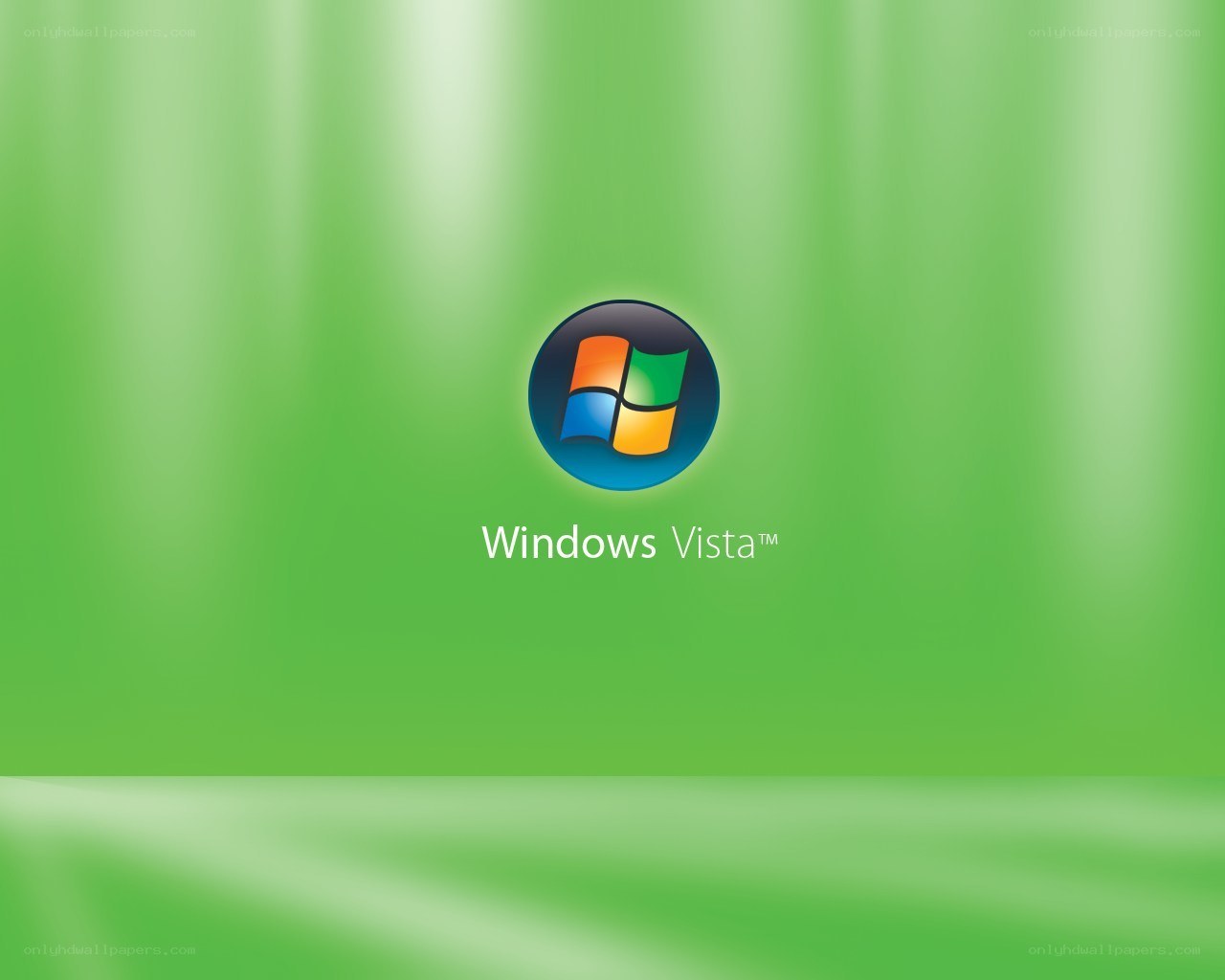 Windows Vista logo on green background