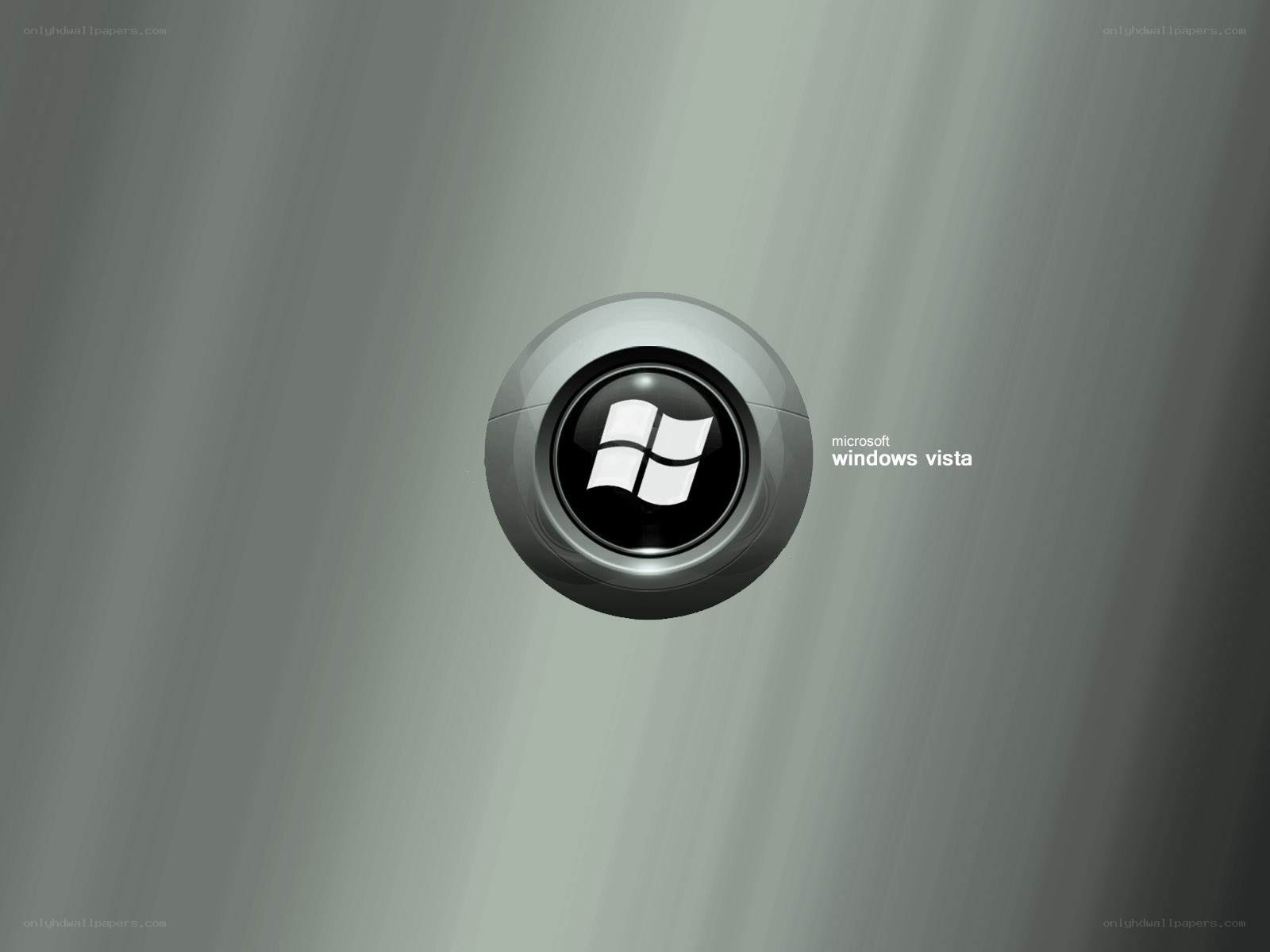 Windows Vista logo on metallic background