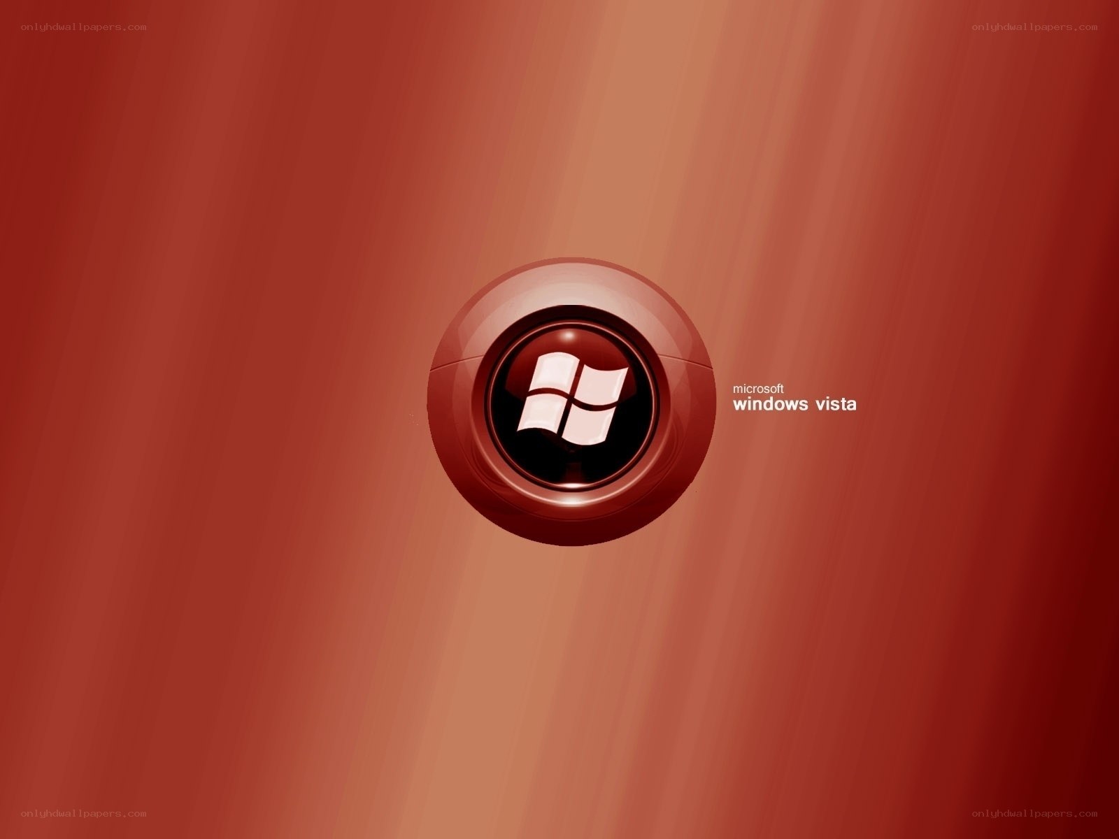 Windows Vista logo on red
