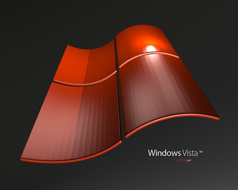 Windows Vista Logo — Red, Dramatic