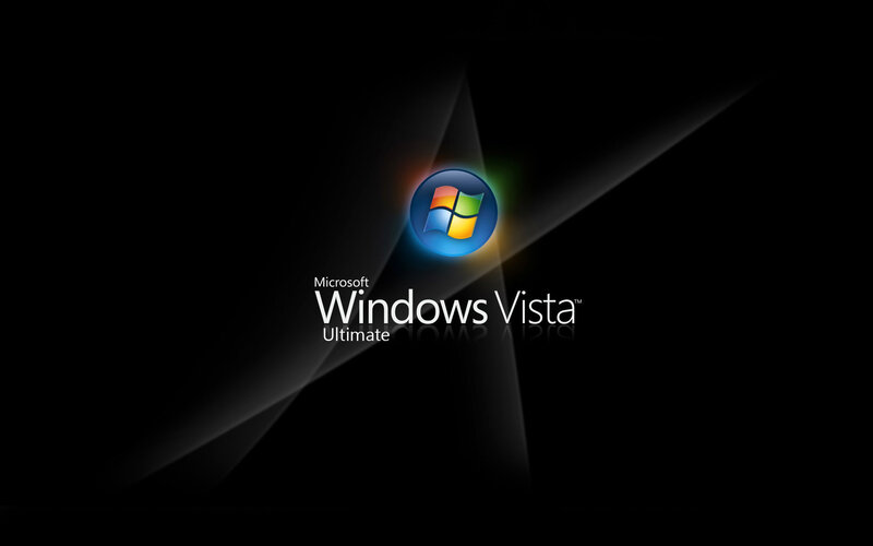 Windows Vista Ultimate Logo — Black, Dramatic
