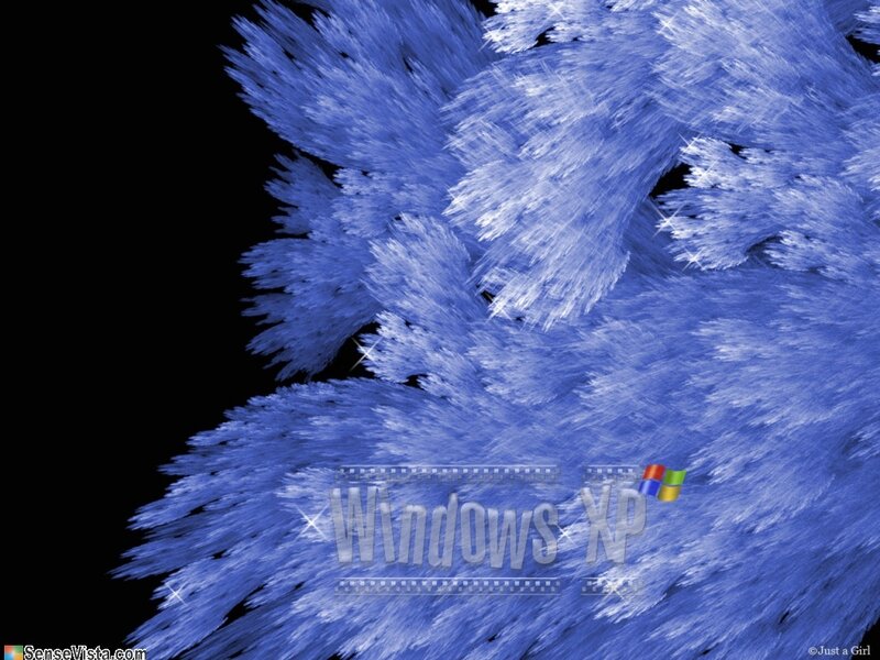 Windows XP blue fractal wallpaper