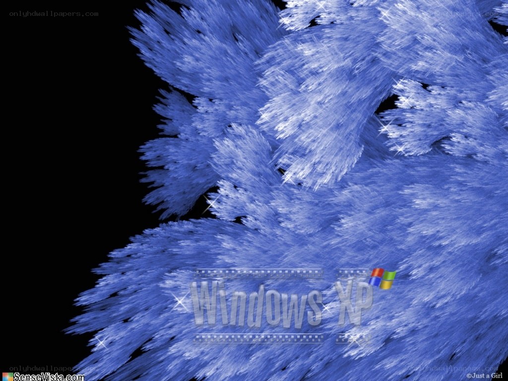 Windows XP blue fractal wallpaper
