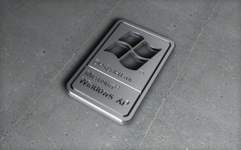 Windows XP compatibility plaque