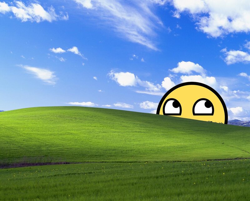 Windows XP default wallpaper