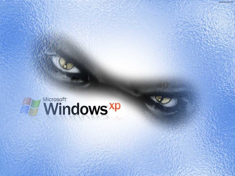 Windows XP eyes wallpaper
