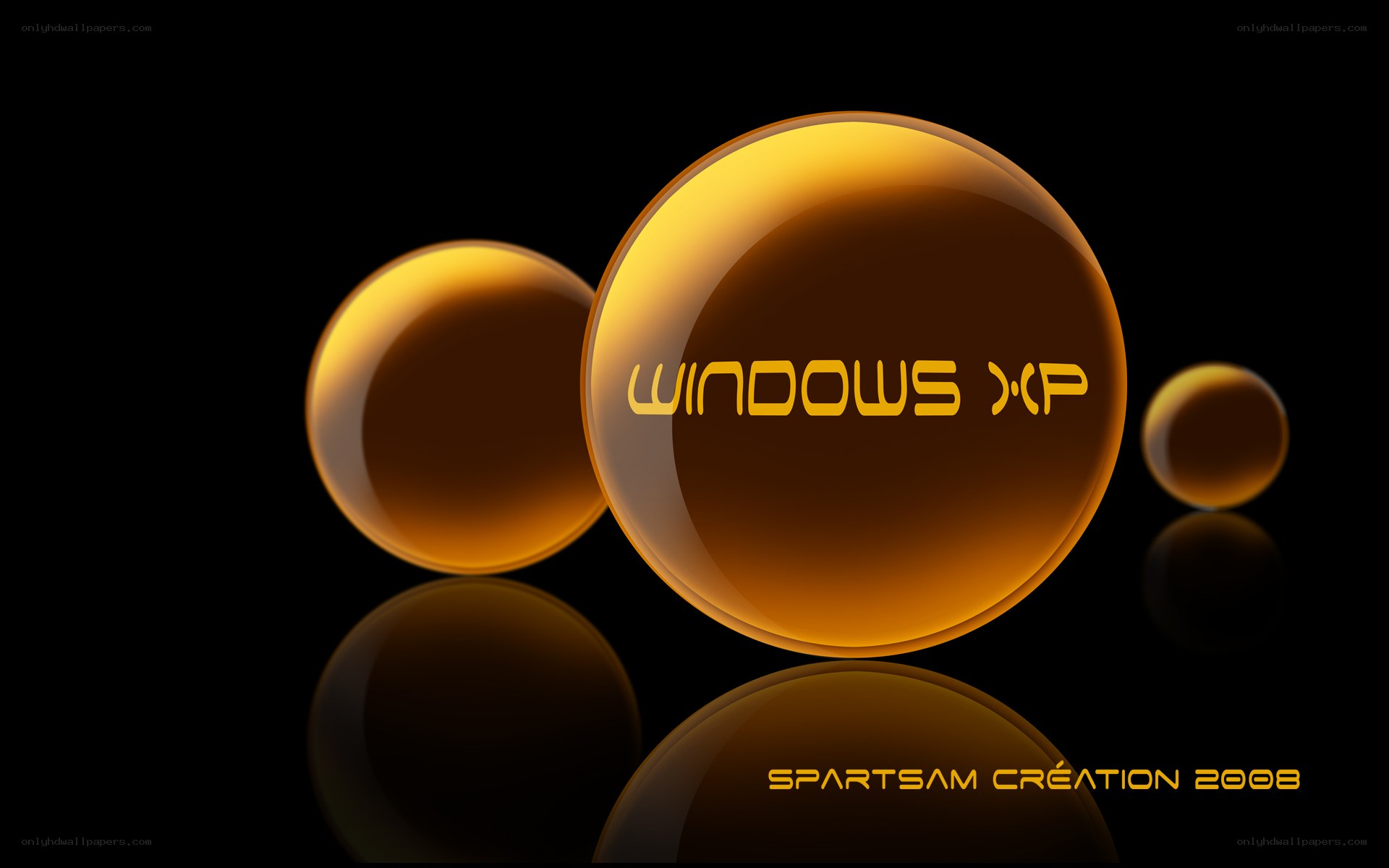 Windows XP glass spheres
