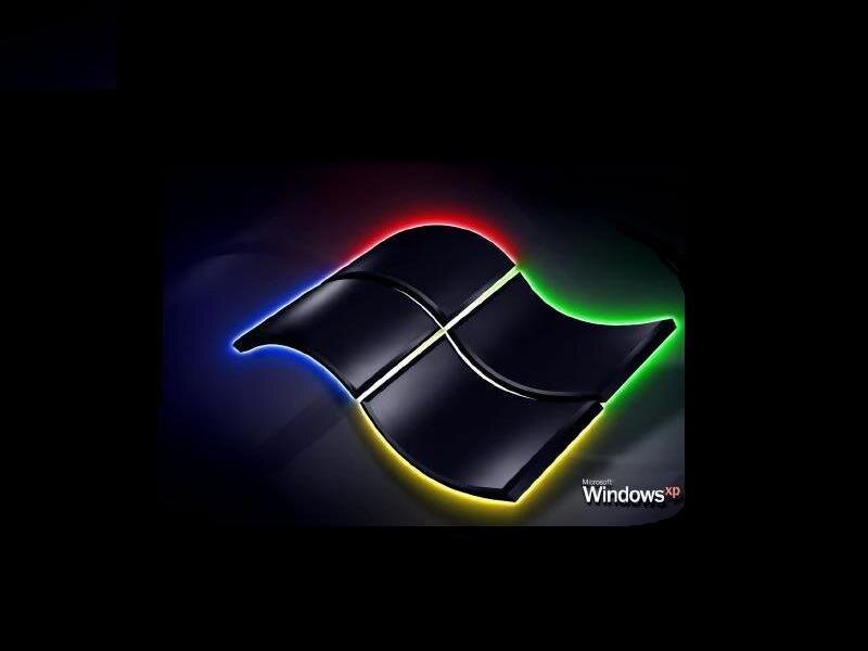 Windows XP Logo — Black, Dramatic