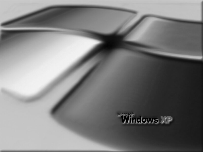 Windows XP Logo — Black, Minimalist