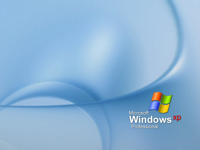 Windows XP Logo — Blue, Calm, Digital Art, Text, White