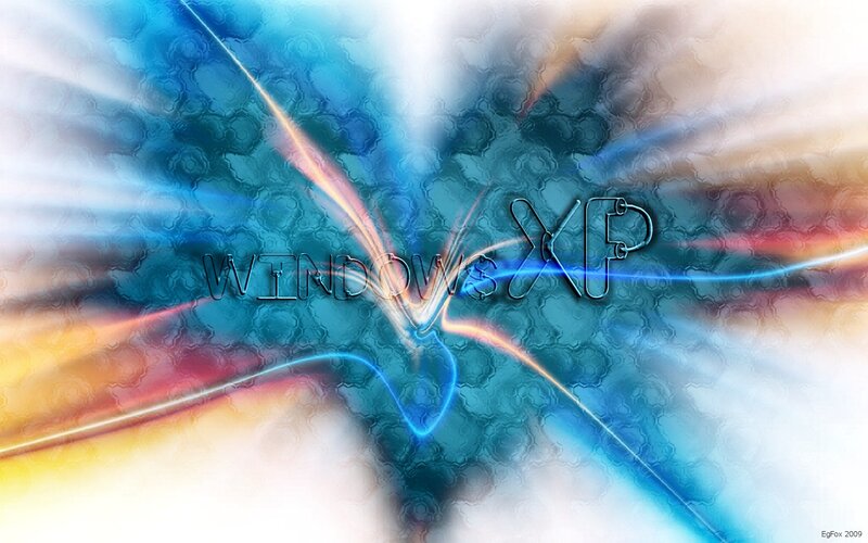 Windows XP Logo — Blue, Dynamic, Digital Art