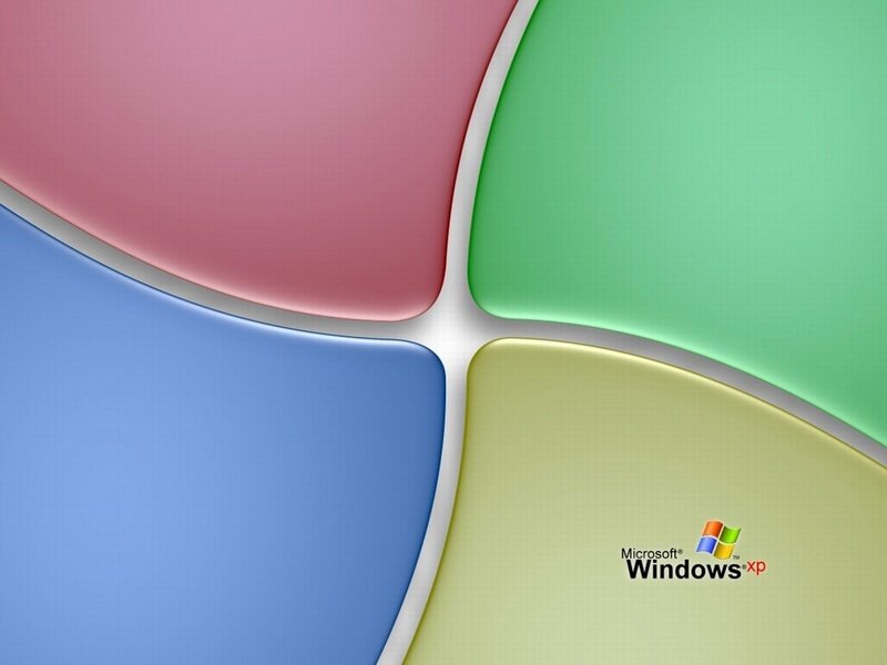 Windows XP Logo — Blue, Neutral, Digital Art, Text, Green