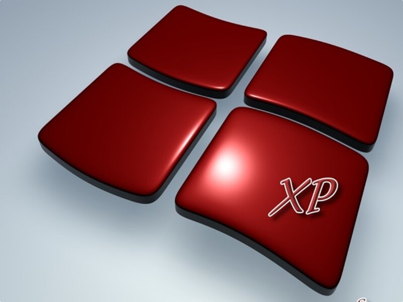 Windows XP logo in red