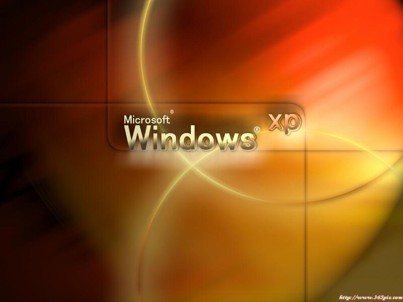 Windows XP logo on abstract background
