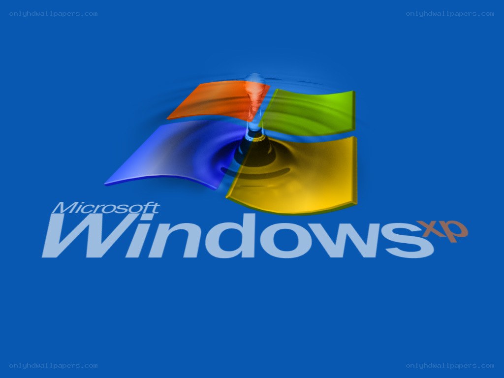 Windows XP logo on blue