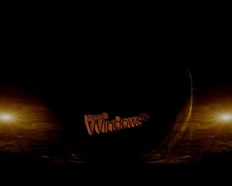 Windows XP logo on dark background
