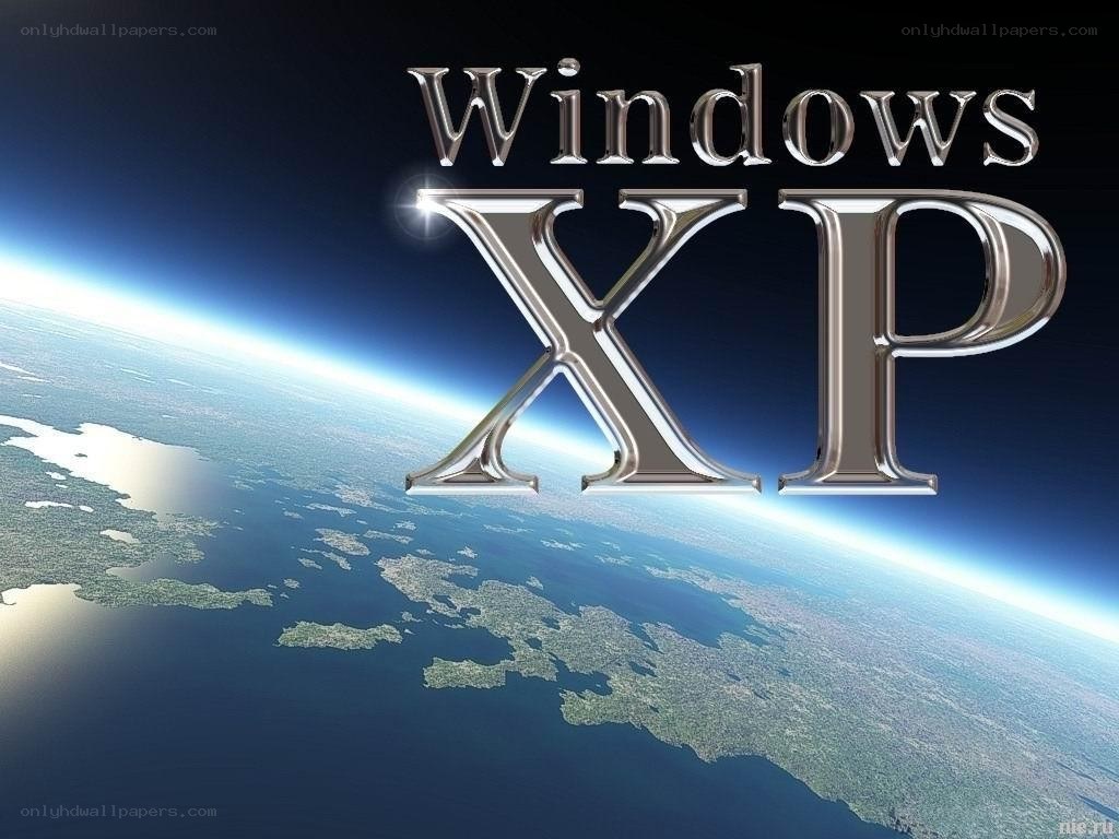 Windows XP logo on Earth