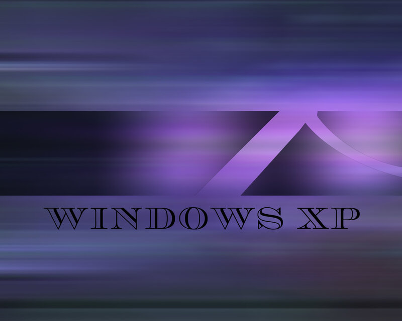 Windows XP logo on purple background