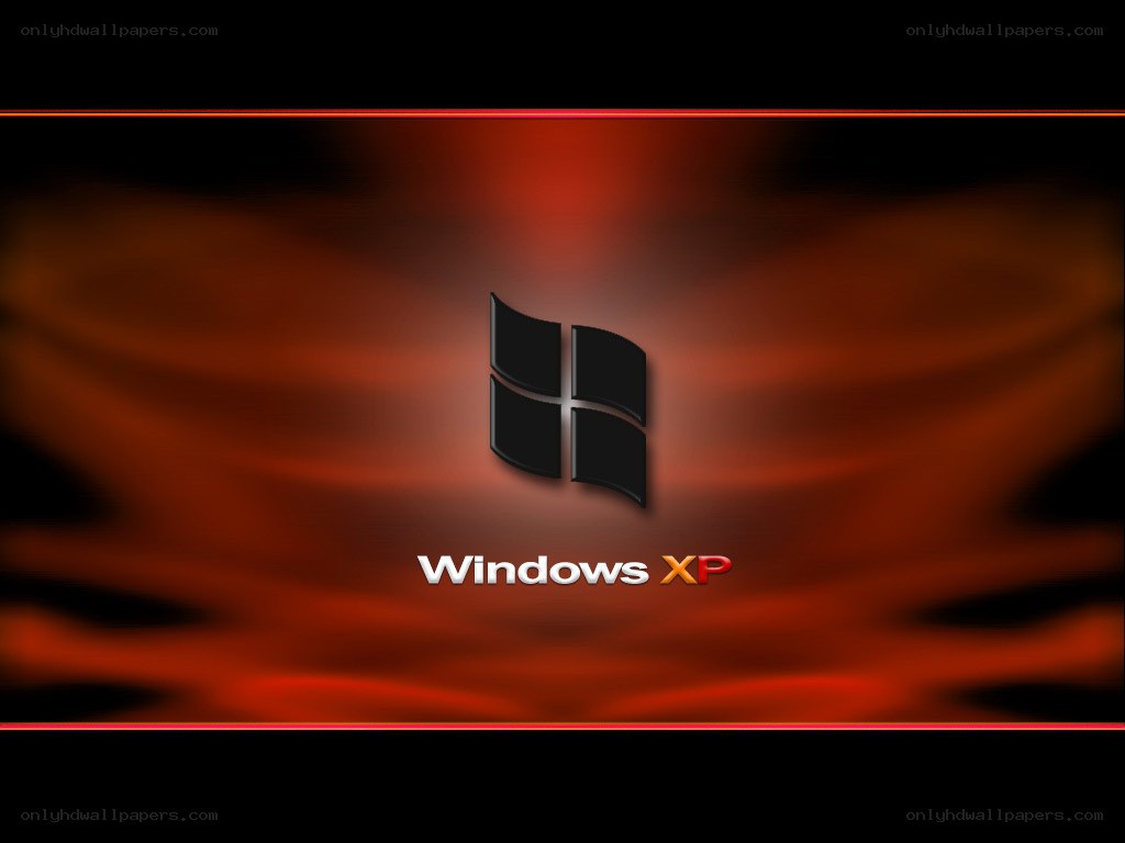 Windows XP logo on red background