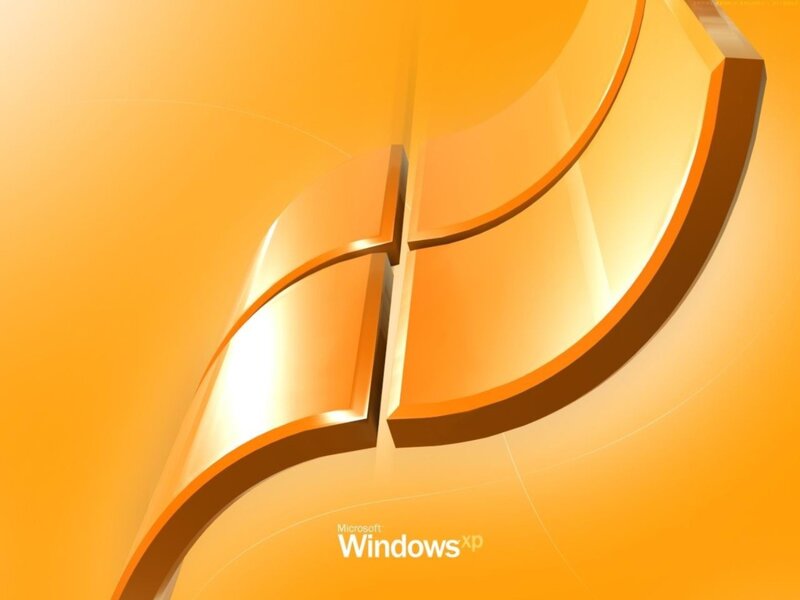 Windows XP Logo — Orange, Modern, Digital Art
