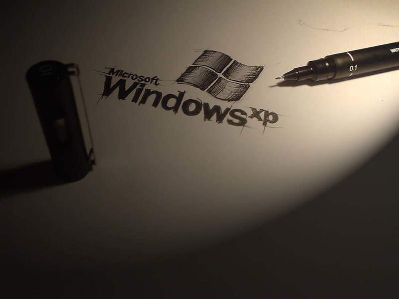 Windows XP logo sketch