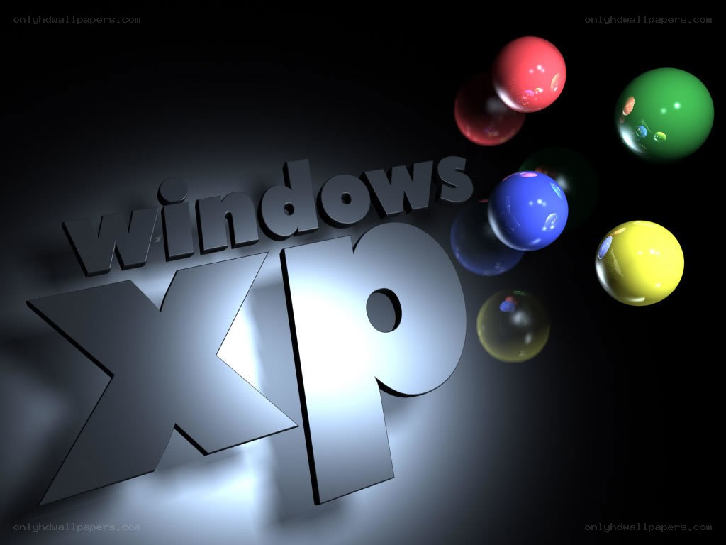 Windows XP logo with colorful spheres