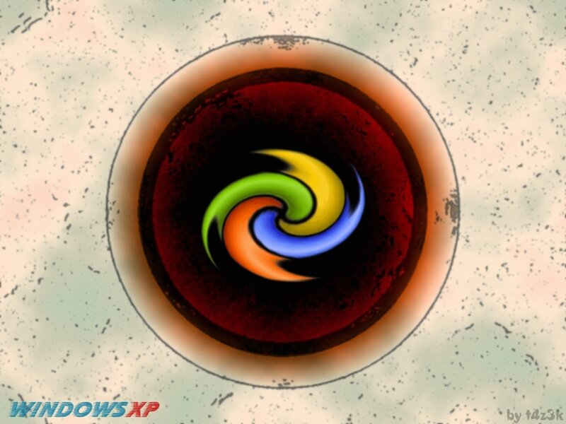 Windows XP logo with swirl