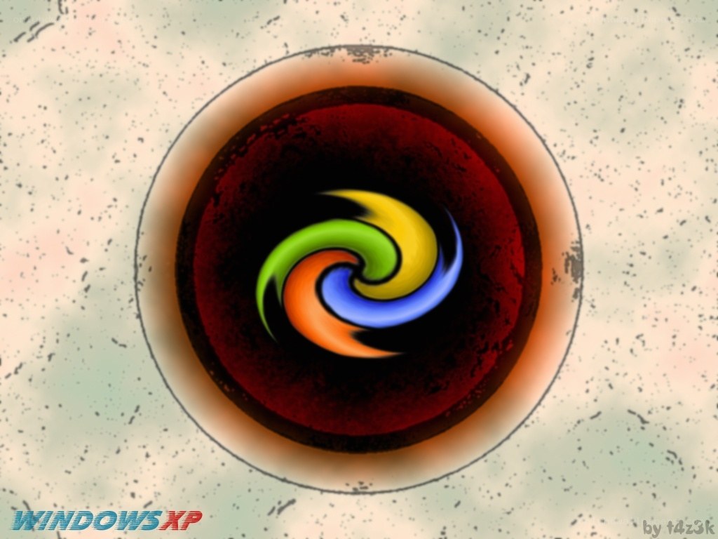 Windows XP logo with swirl