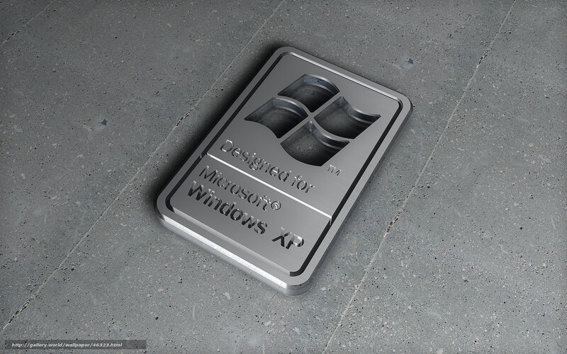 Windows XP metal plaque