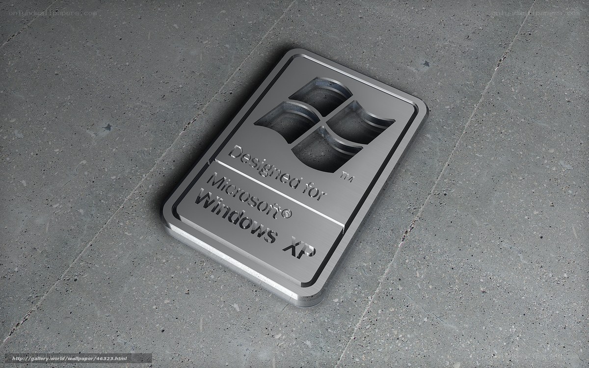 Windows XP metal plaque