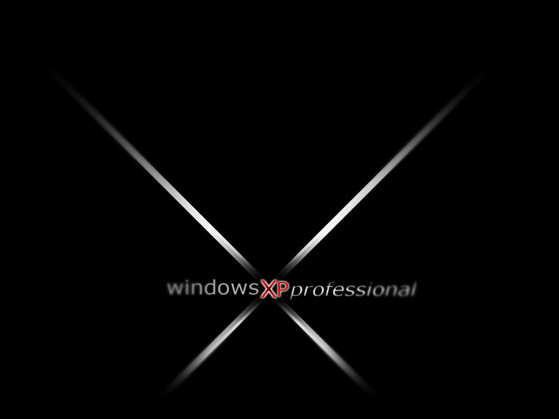Windows XP Professional Logo — Black, Minimalist