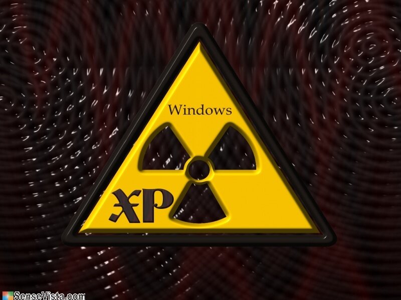 Windows XP radiation warning