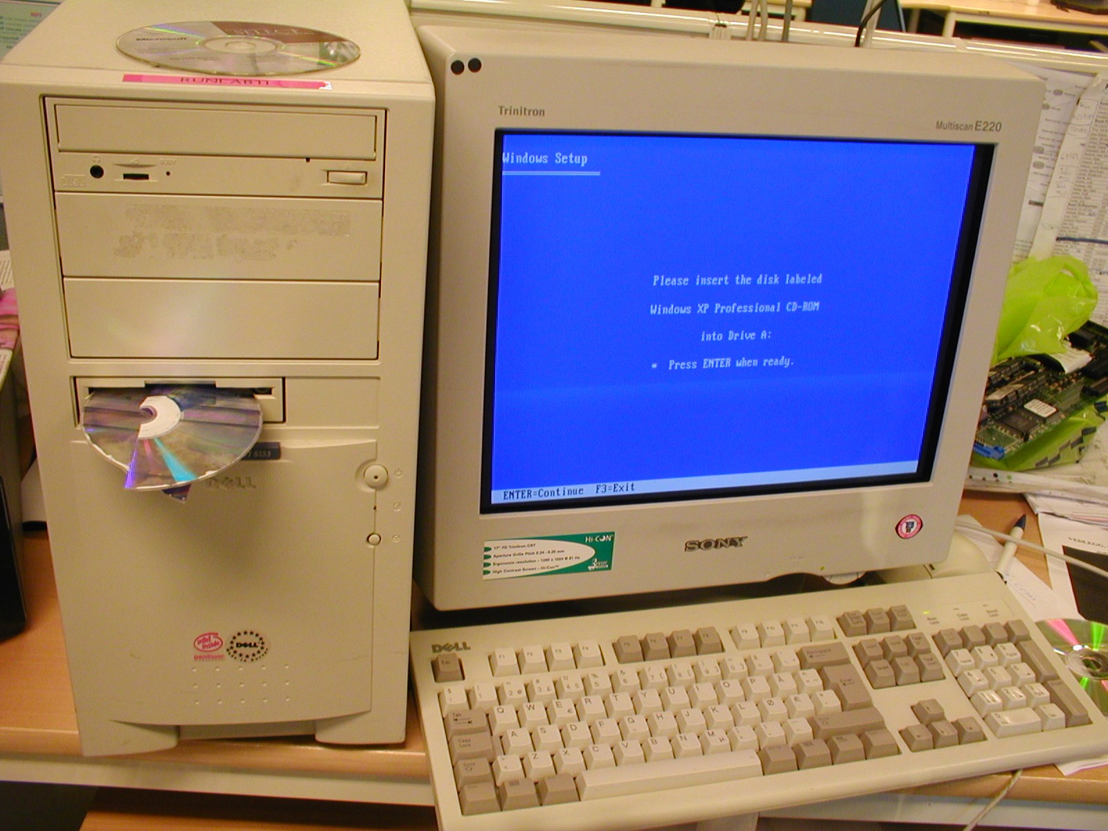 Windows XP setup on old PC