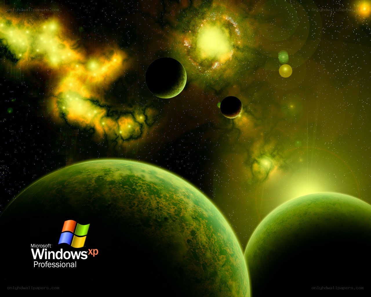 Windows XP space wallpaper