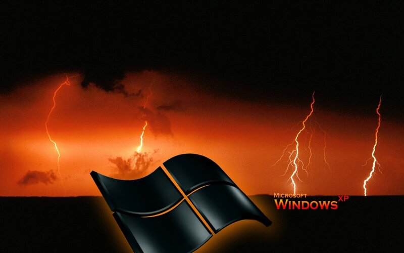 Windows XP storm wallpaper