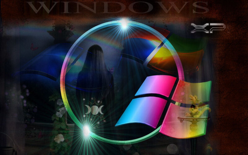 Windows XP themed digital artwork