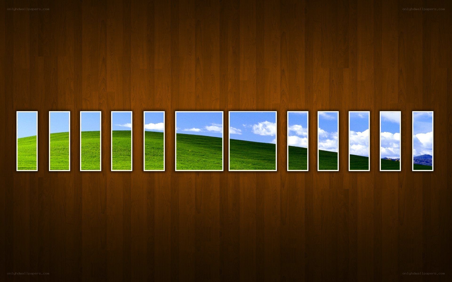 Windows XP wallpaper collage