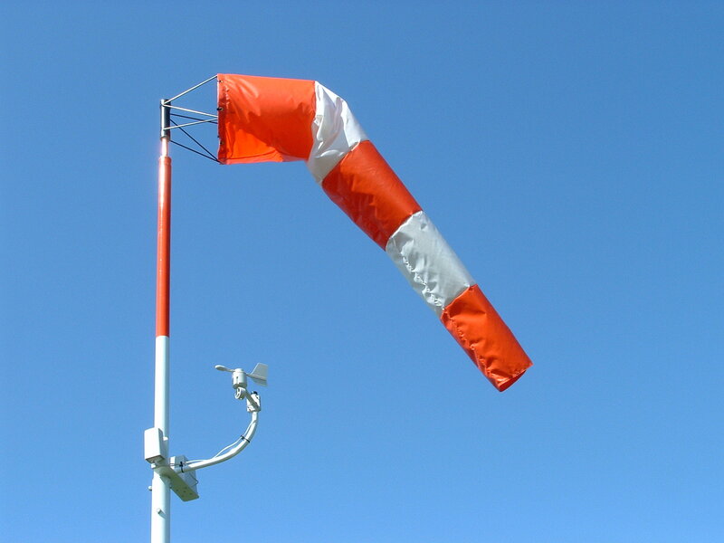 windsock on a pole