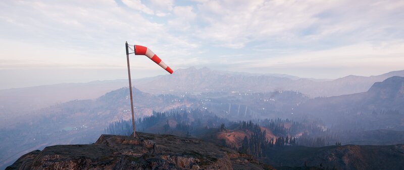 Windsock on Mountain Peak