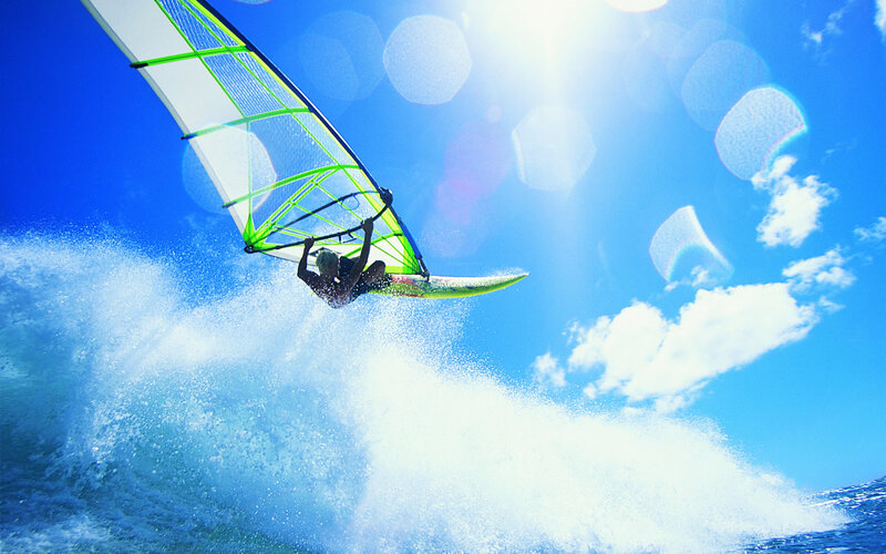 Windsurfer in action